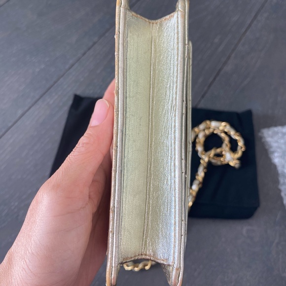 Authentic vintage Metallic Gold color mini micro Chanel - Picture 7 of 14